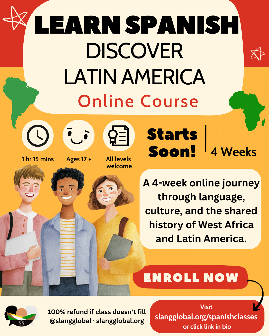 Online Spanish Class — Fall 2026 (4-Week Program)