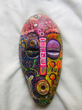 Ijele - El Rey de las mascaradas igbo, a hand-carved MASK-WE Gmelina wood mask painted by Benedictta Ogochukwu Nnaji